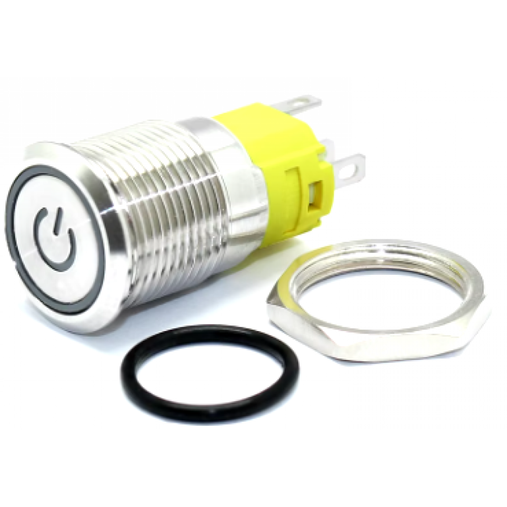 Interruptor de botão Inox C/ LED